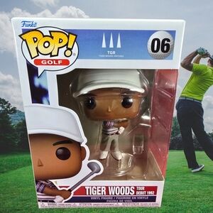Funko Pop! Tiger Woods Funko # 06 (Nib) With Pop Protector